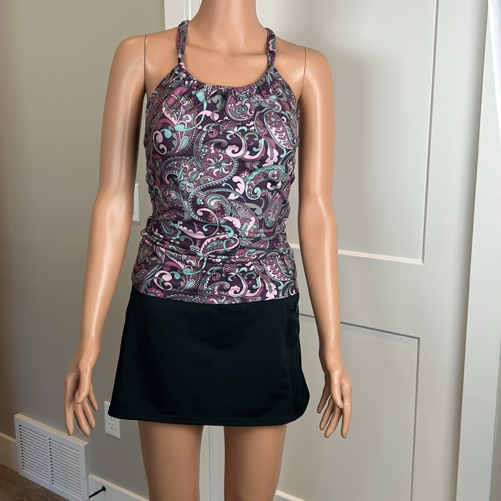 Prana Purple and Pink Fitted Sleeveless Tank Top